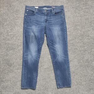 Gap 1969 Jeans Womens 31R Blue Medium Wash Mid Rise Boyfriend Crop Denim